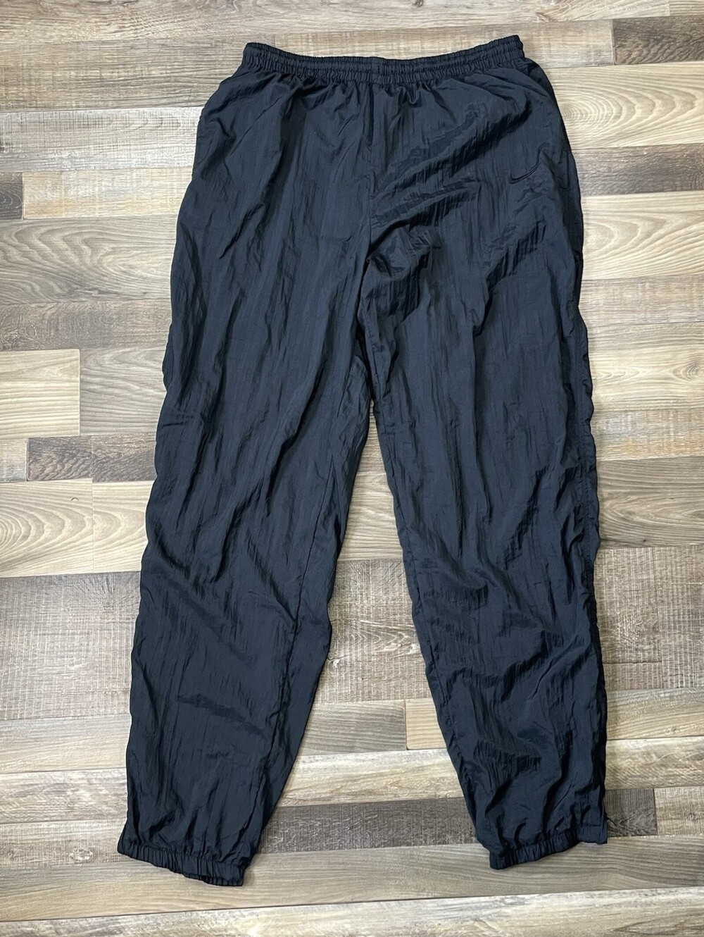 Vintage Nike Track Pants Men’s Large Black Nylon Windbreaker Jogger 90s